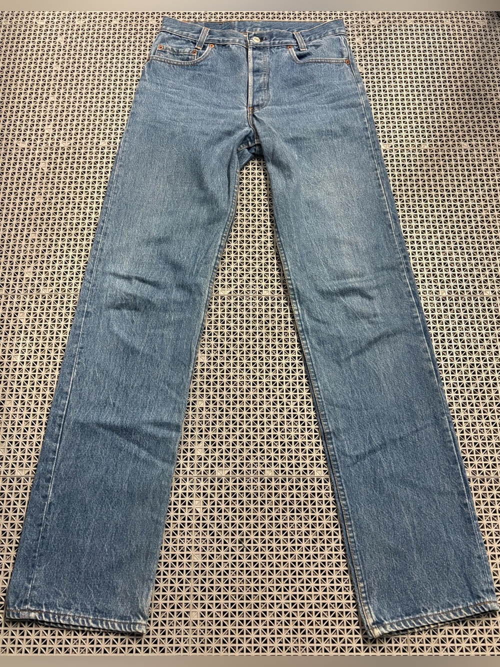 Vintage 1980’s Levi's 701 Medium Wash Button-Fly Blue Jeans - Made in USA
